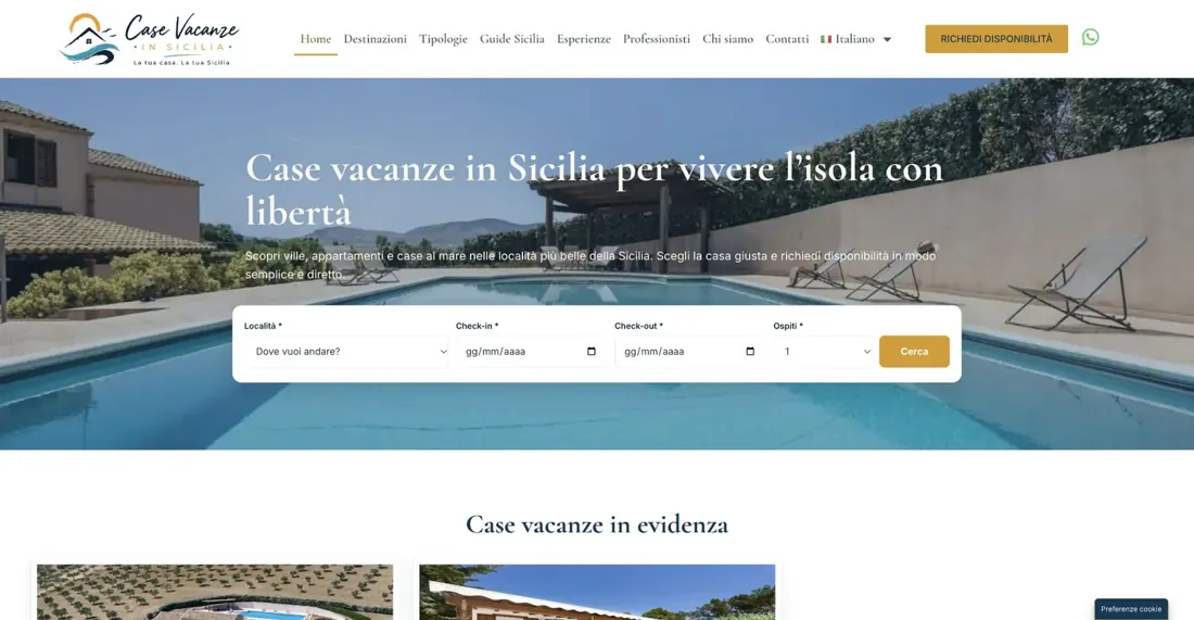 Immagine del progetto Case Vacanze in Sicilia