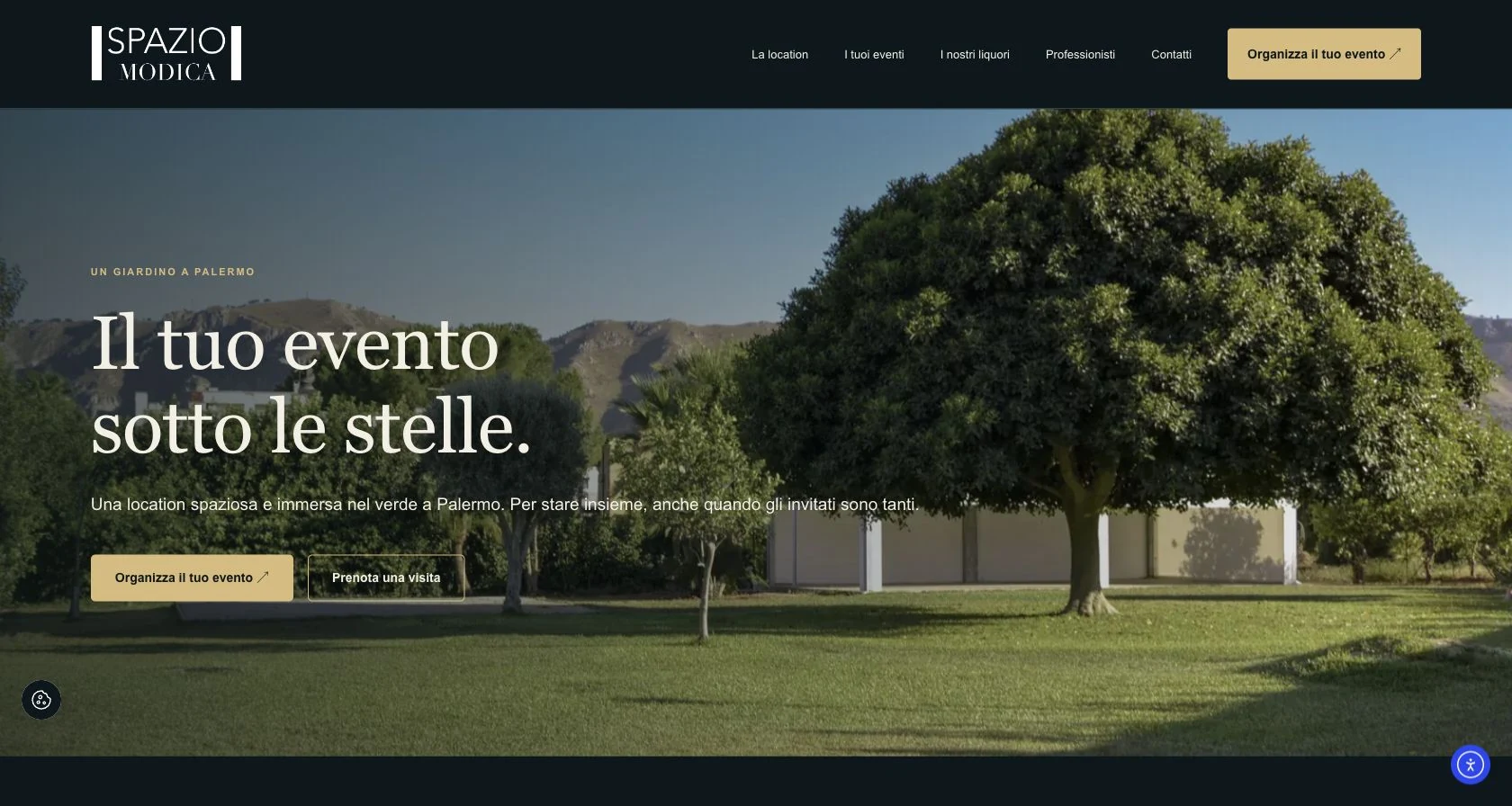 Schermata del sito Spazio Modica