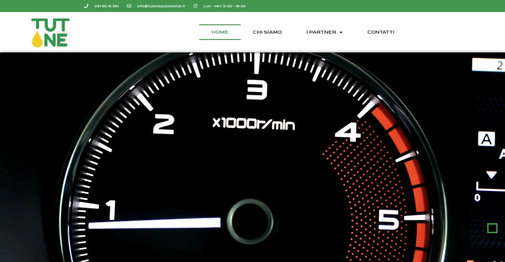 Schermata del sito Tutone Automotive