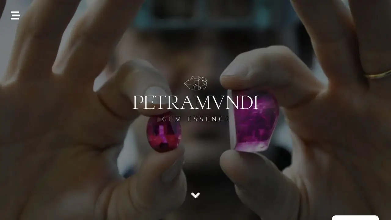 Schermata del sito Petramundi